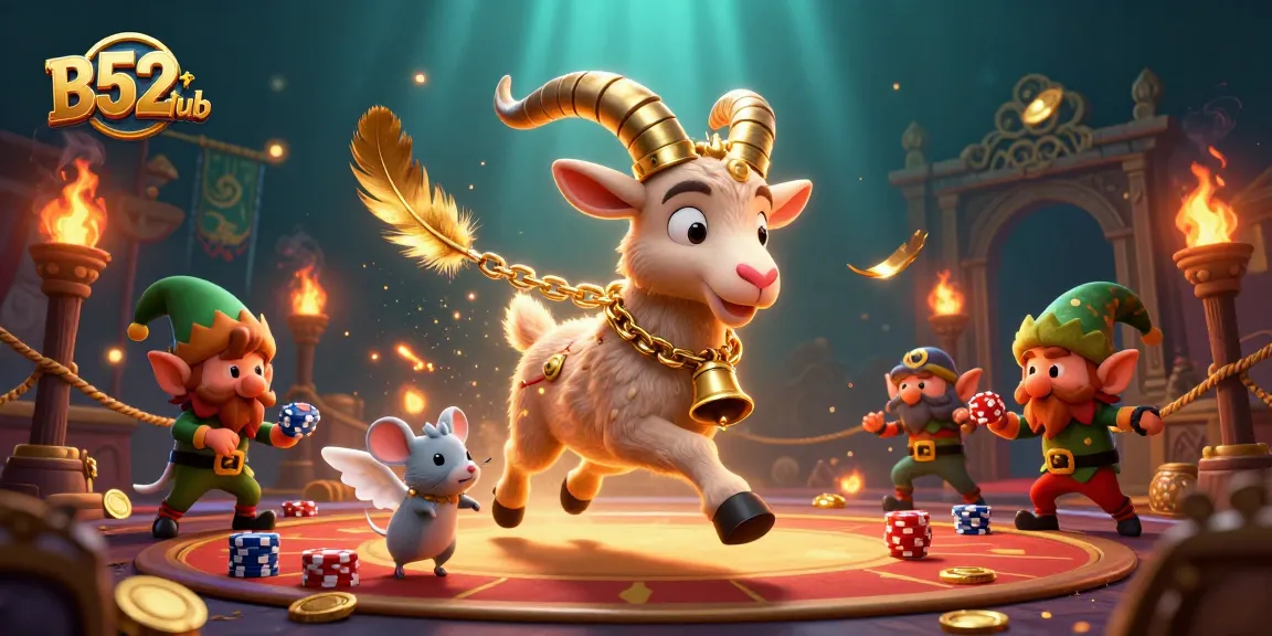 Engage in thrilling gameplay at B52club, showcasing Krampus in a festive horror casino scene.