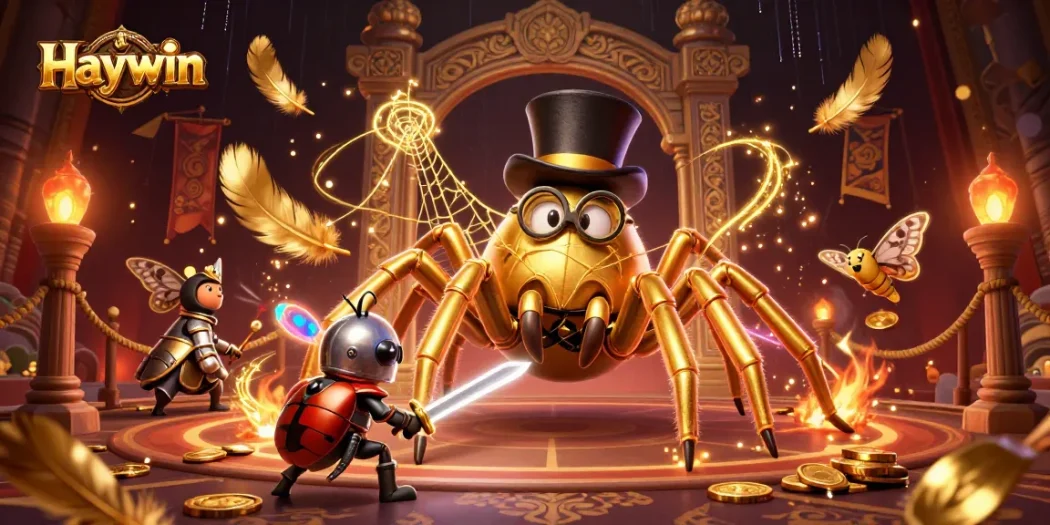 Haywin captivates players with a vibrant, immersive casino scene showcasing unique characters and elements.